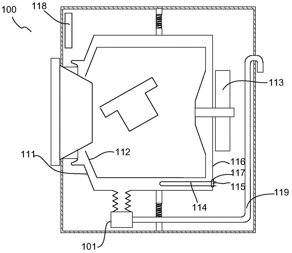 Draining filtering apparatus and household electrical appliance