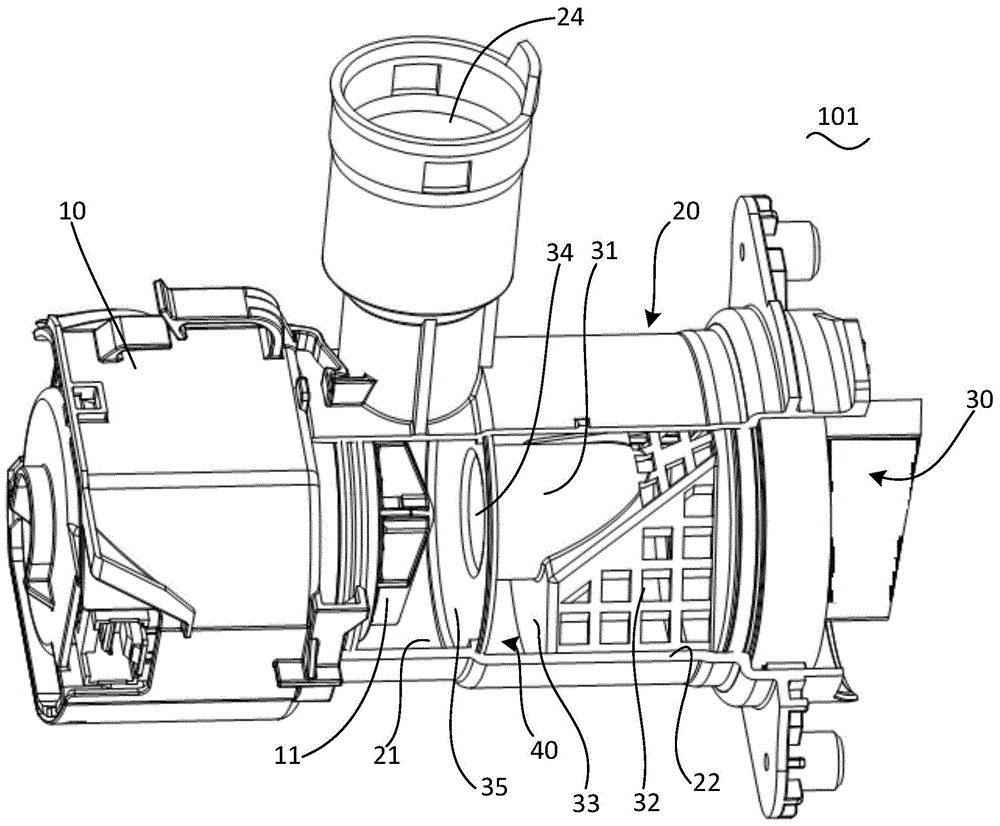 Draining filtering apparatus and household electrical appliance