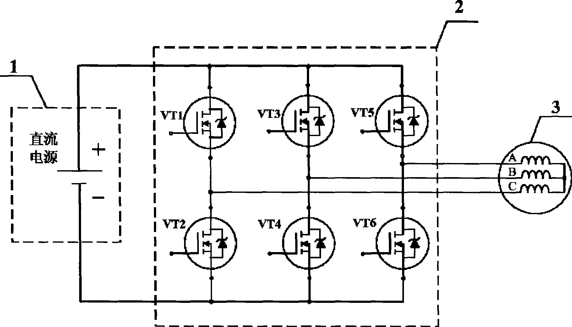 Position-sensorless control device for wide speed regulating range brushless DC motor without filter