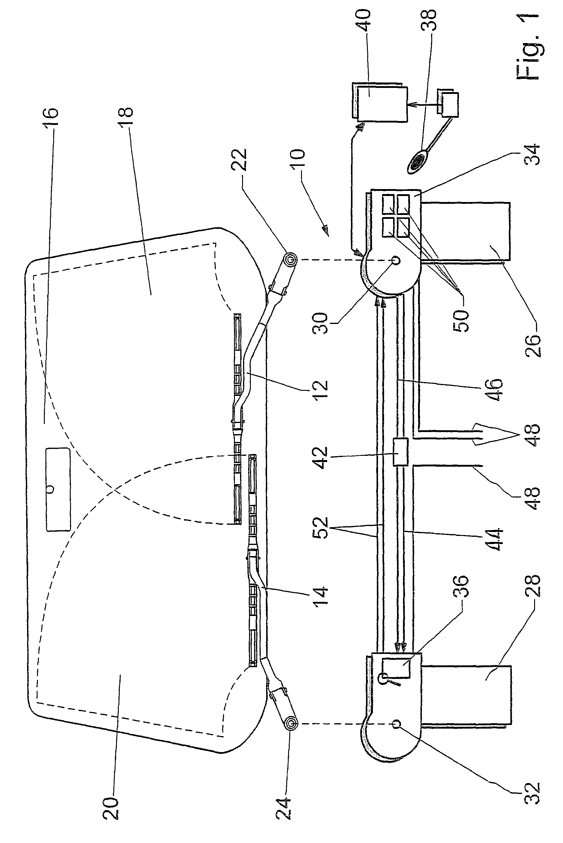 Wiper system using two wipers