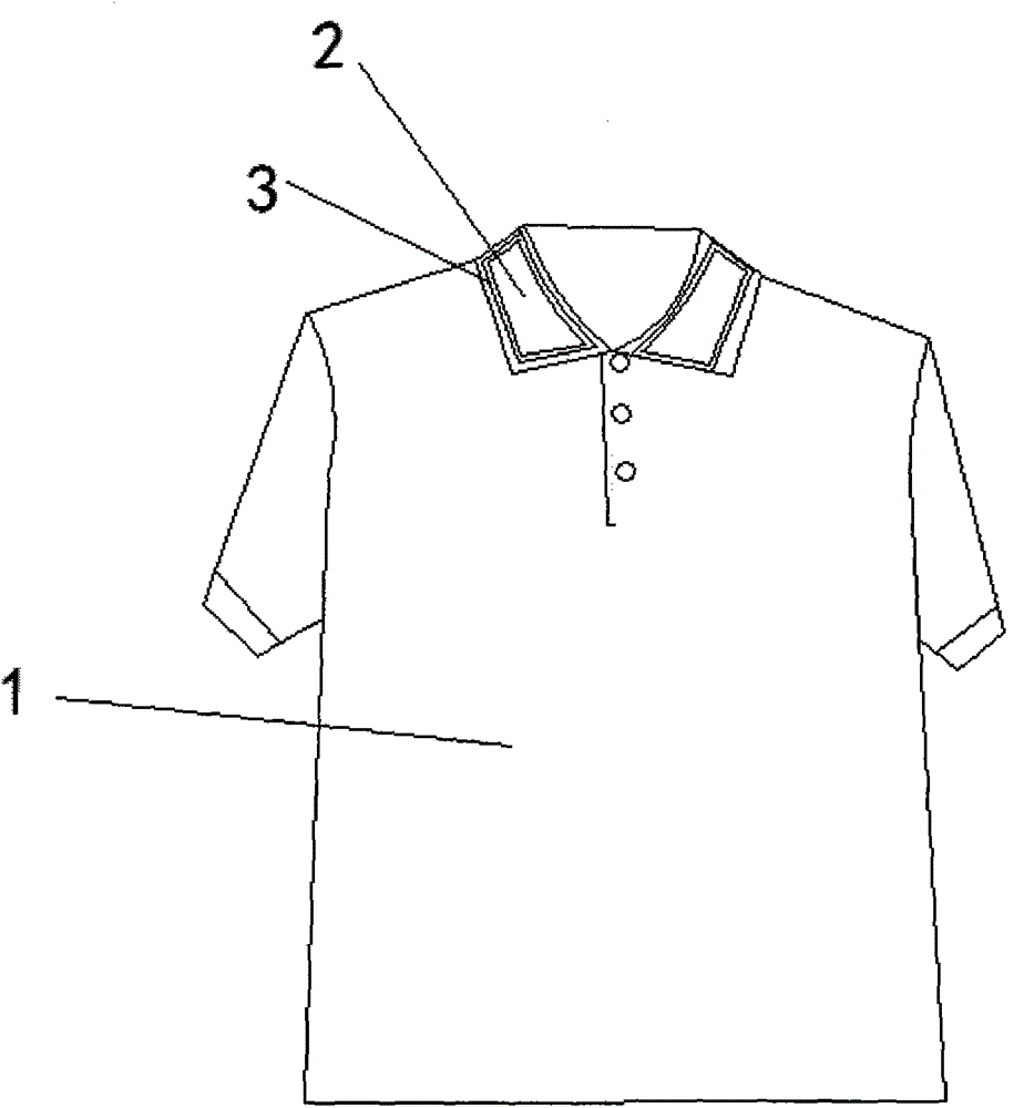 Electrostatic pollution prevention clothing with crease-resistant neckline