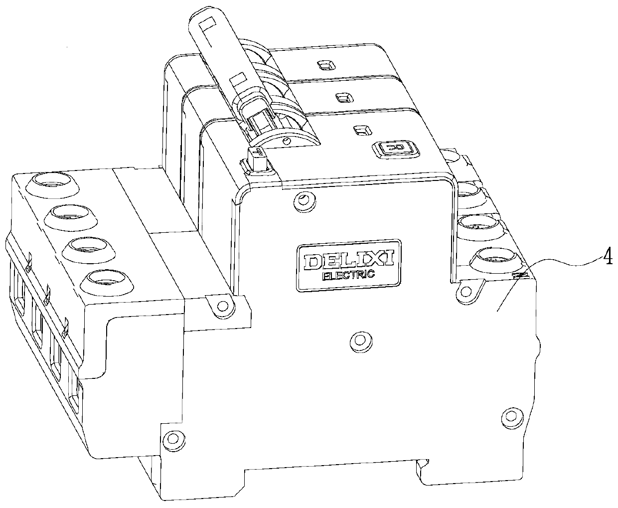 Neutral pole mechanism and residual current circuit breaker