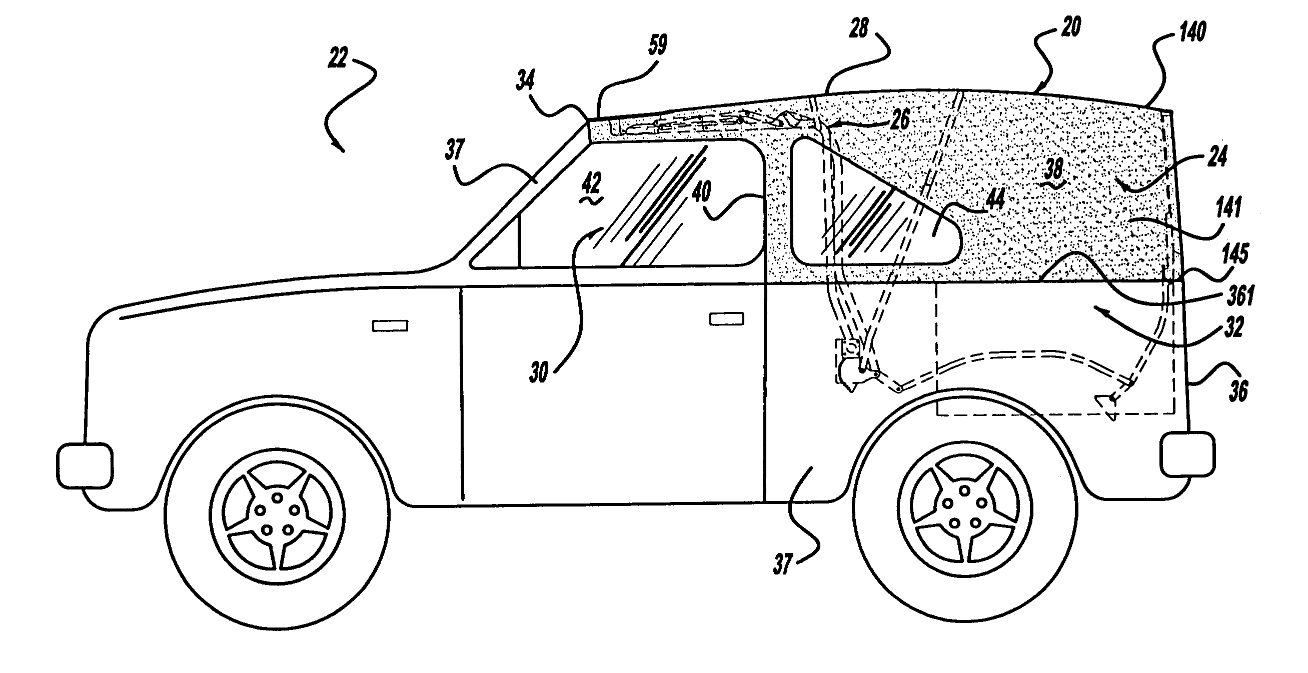 Soft-top convertible roof system for an automotive vehicle