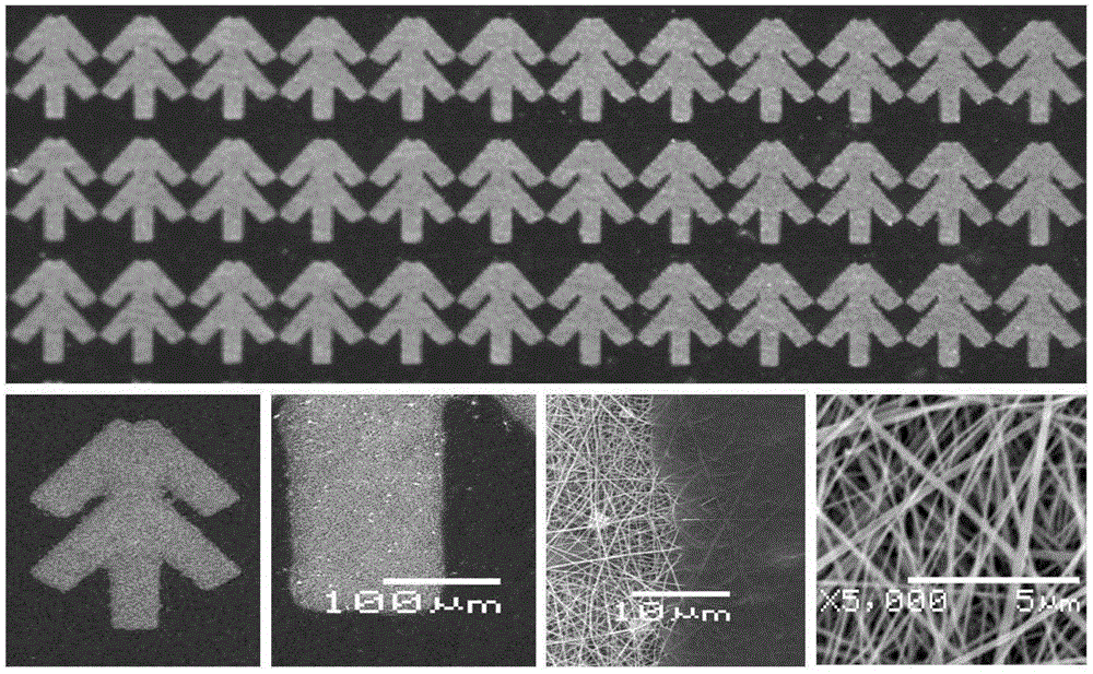 Universal nanoscale electrospining regionalization method