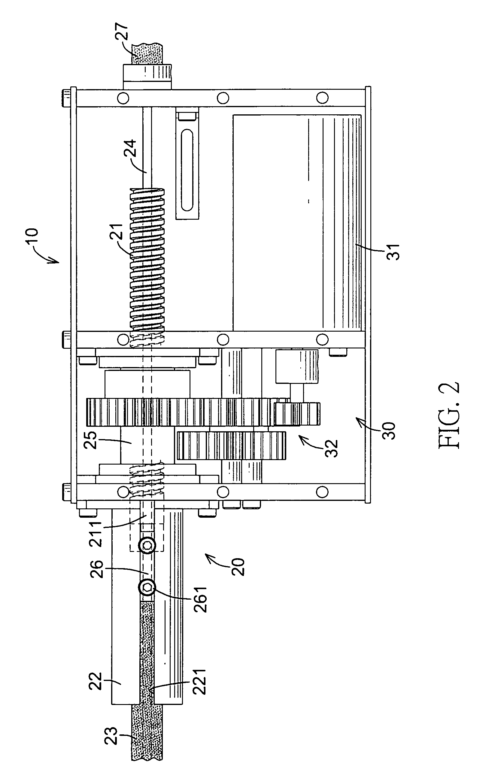 Driving device for a parking brake system