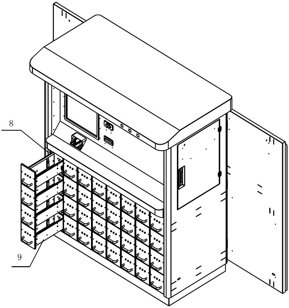 A battery charging management cabinet