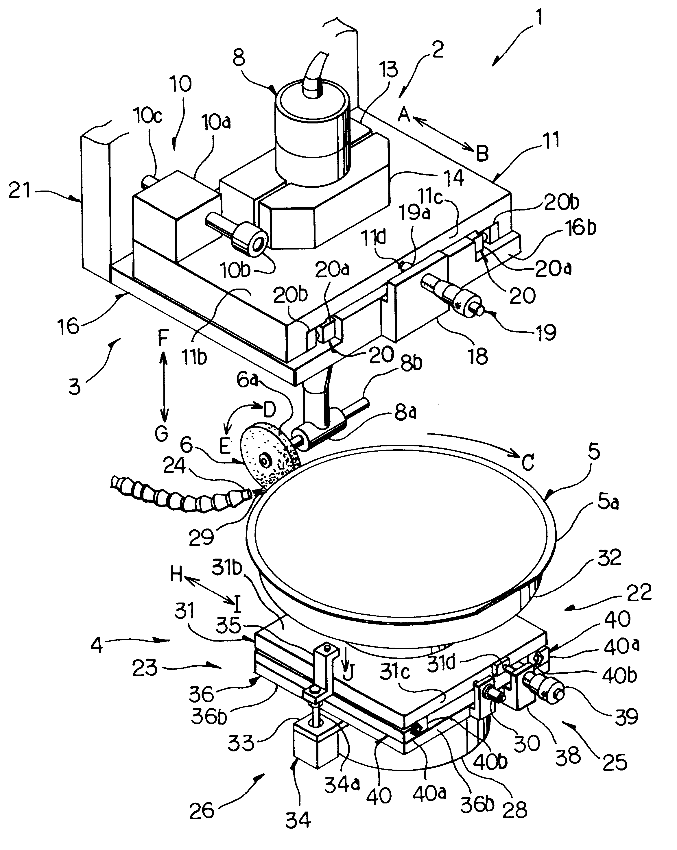 Method and device for polishing work edge