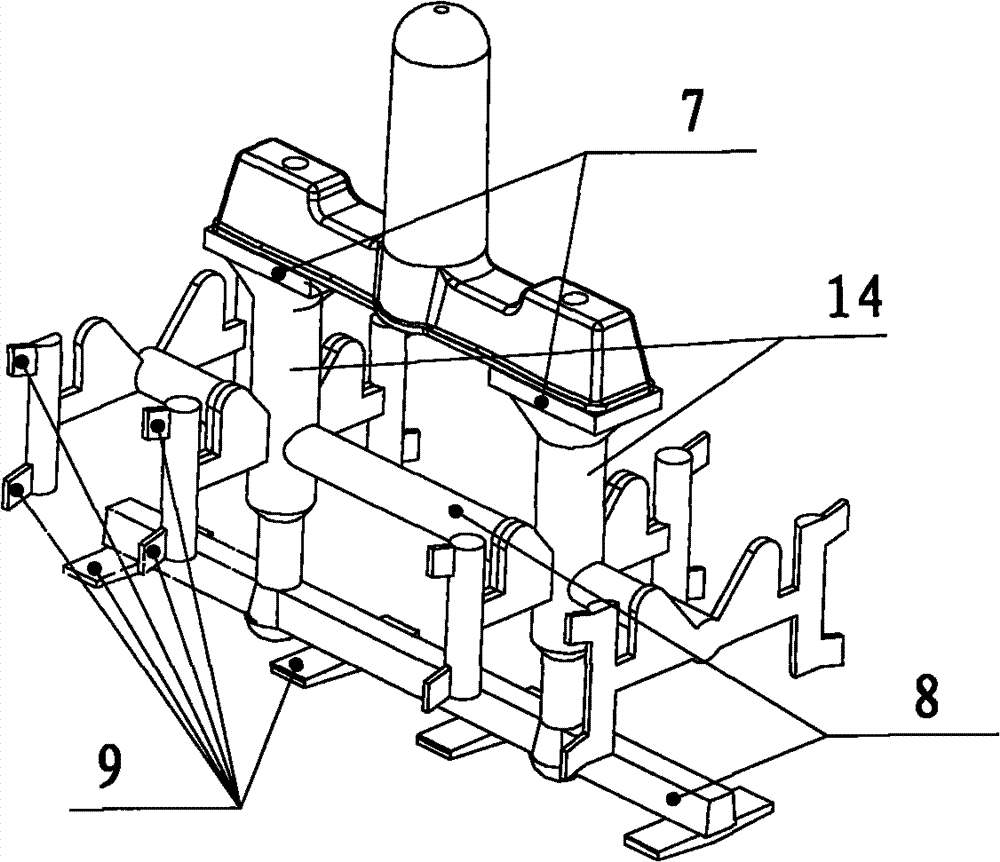 Gravity casting method of diesel engine body