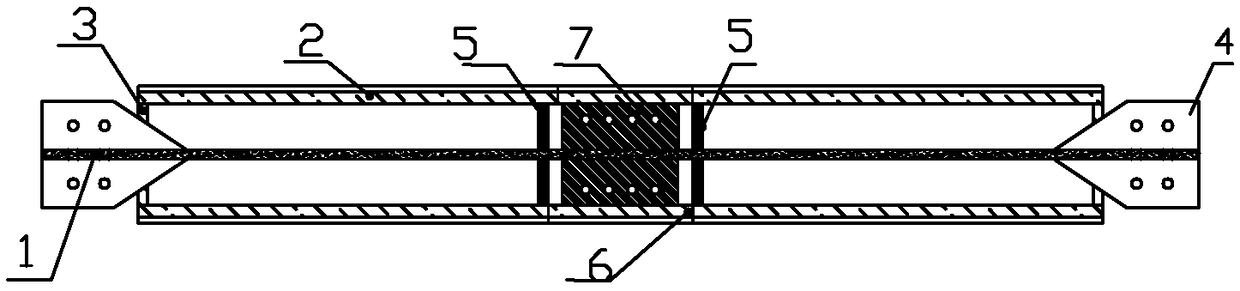 Assembled large-scale buckling-restrained bracing member
