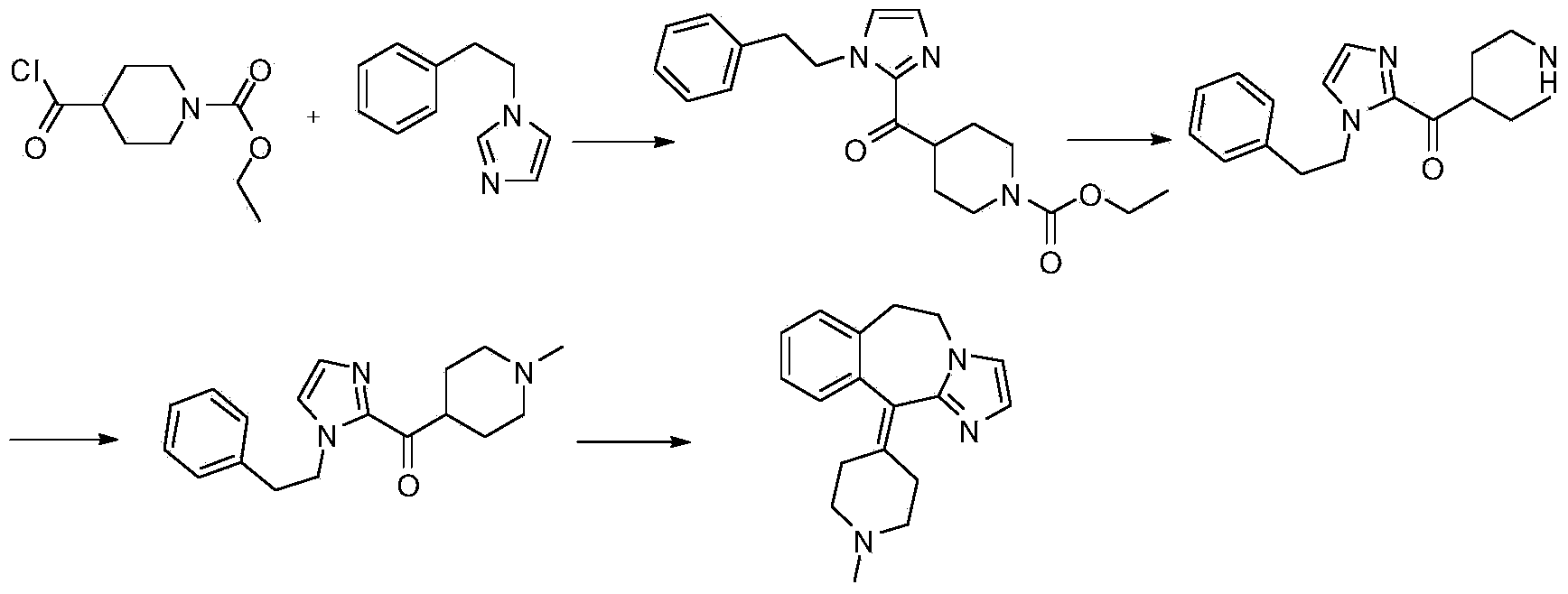 Preparation method of alcaftadine intermediate