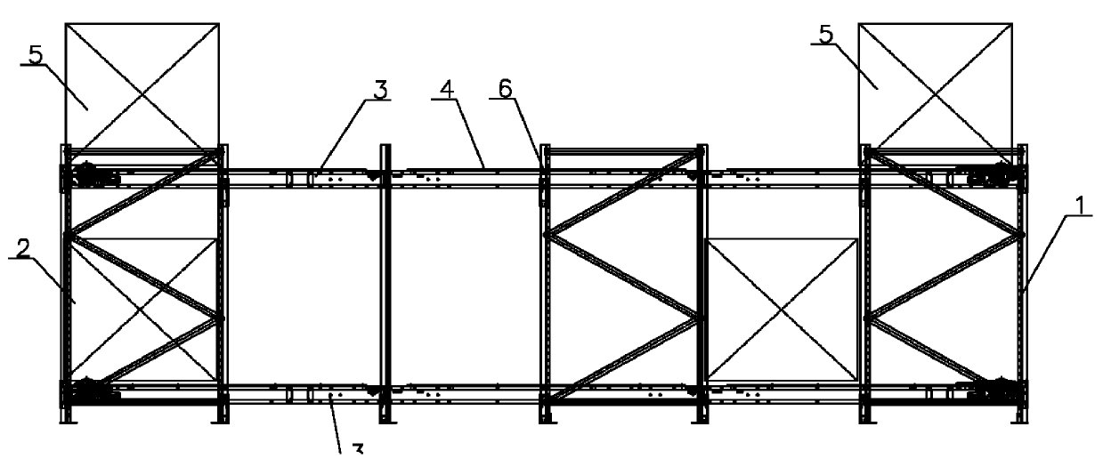 Conveying structure for movable storage rack