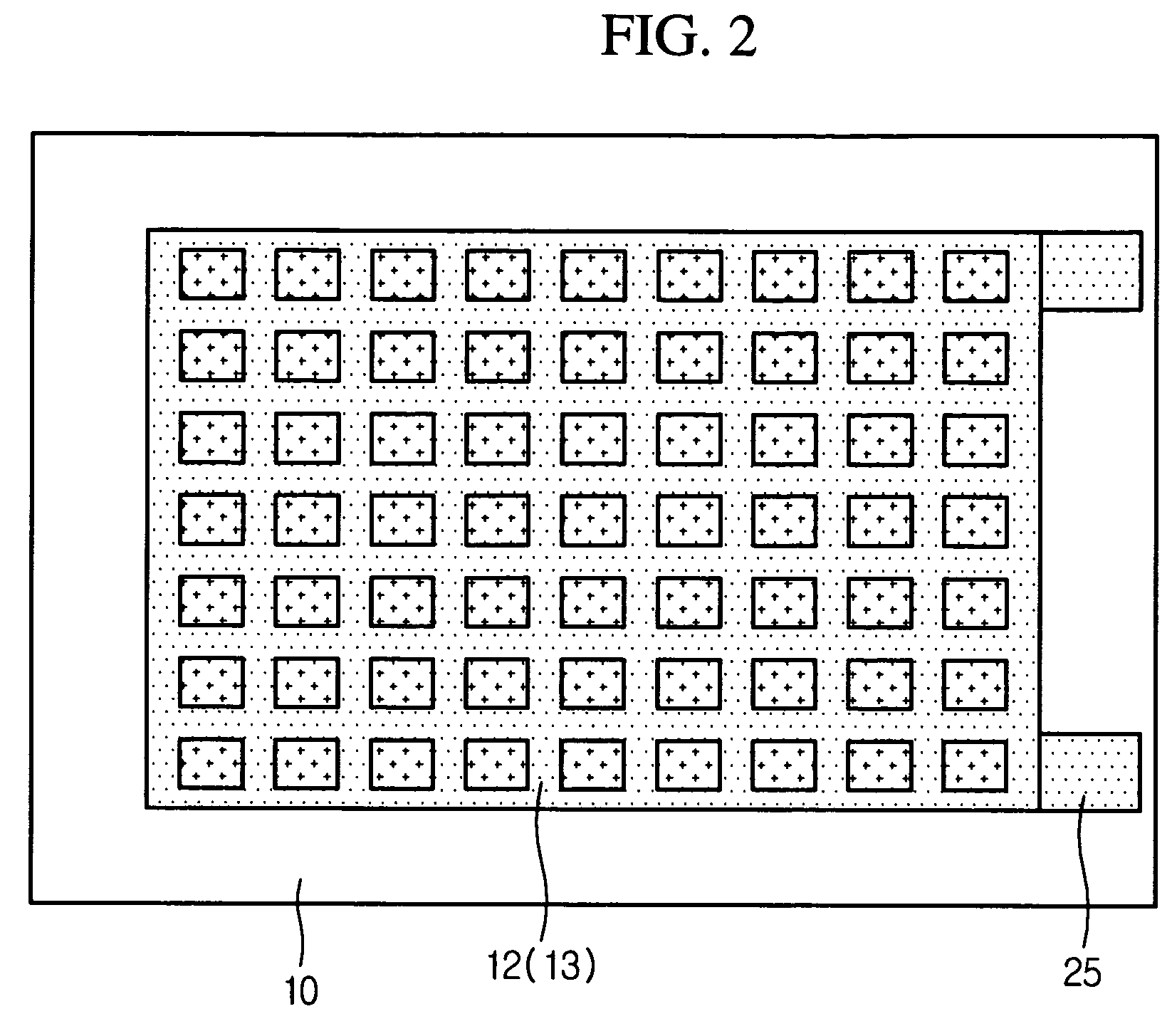 Flat lamp device with multi electron source array