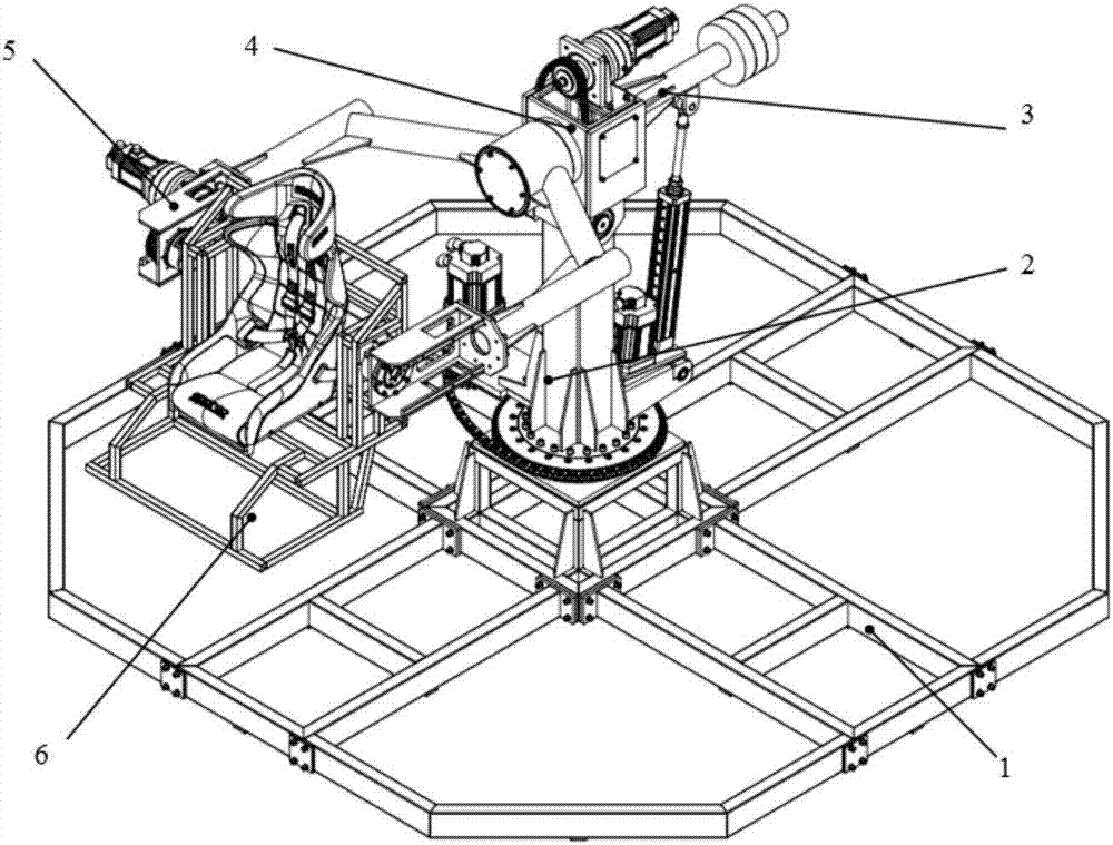 Four-degree-of-freedom series movement simulation platform