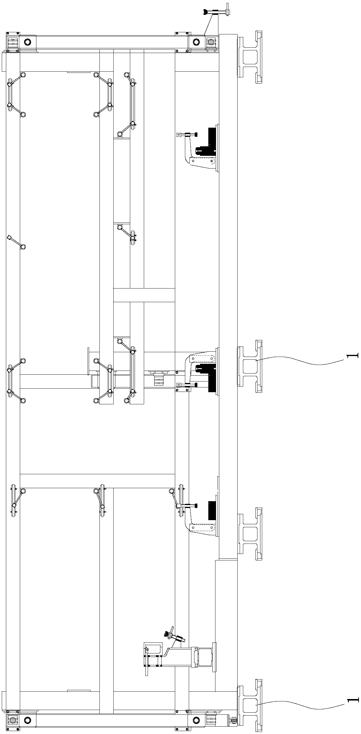 General assembly tool for M vehicle body of tram and process thereof