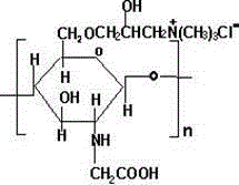 A kind of preparation method of quaternary ammonium salt chitosan and organosilicon composite modified cationic water-based polyurethane color fixing agent