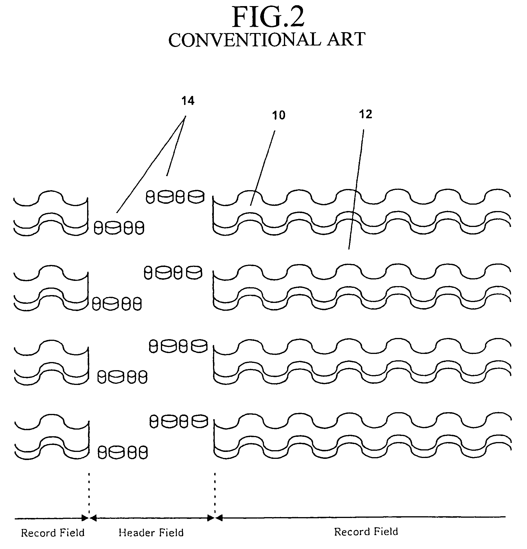 Method for recording wobble signals on an optical disc and optical disc on which the wobble signals are recorded