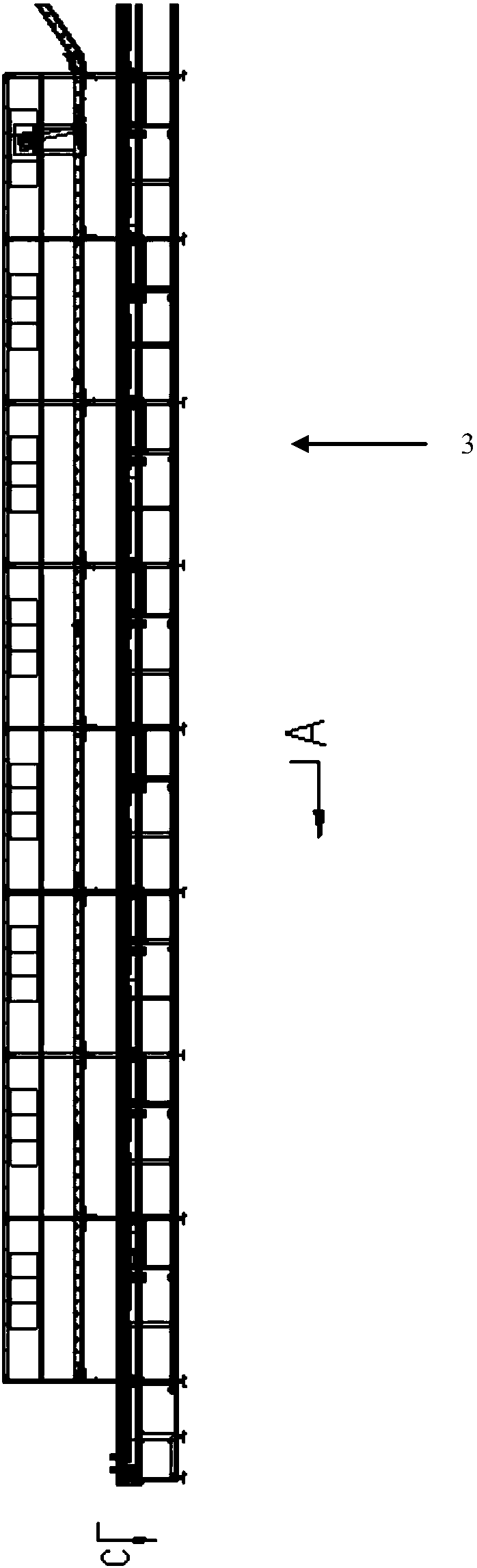 Battery pack disassembling transmission system used in waste power battery intelligent disassembling system