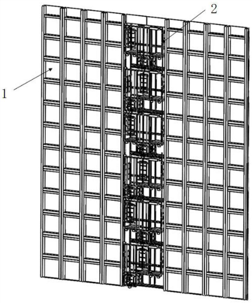 Built-in escape ladder suitable for building curtain wall structure