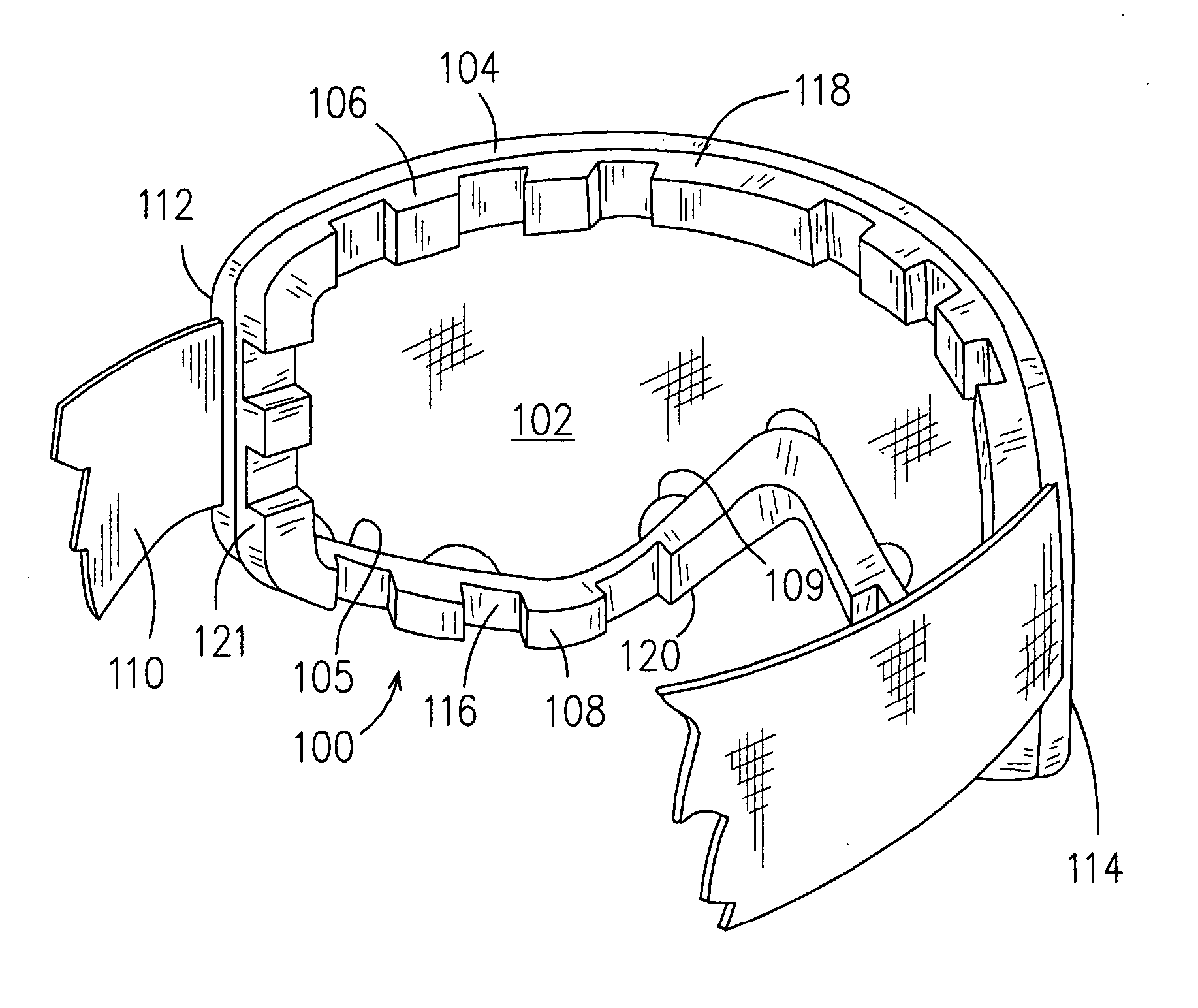 Lens attachment combined with formation of goggles frame