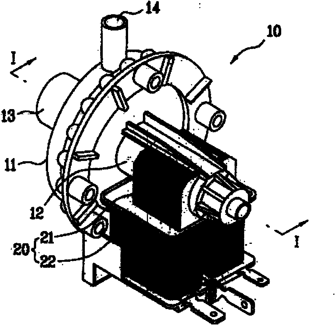 Synchronous draining pump capable of realizing unidirectional draining