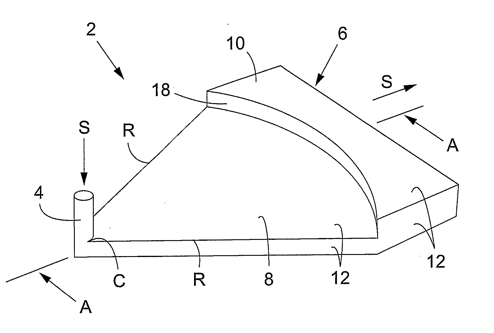 Method and apparatus for transverse distribution of a flowing medium