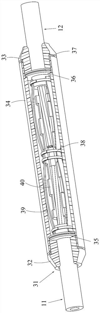 Power cable intermediate joint for cable damp repair