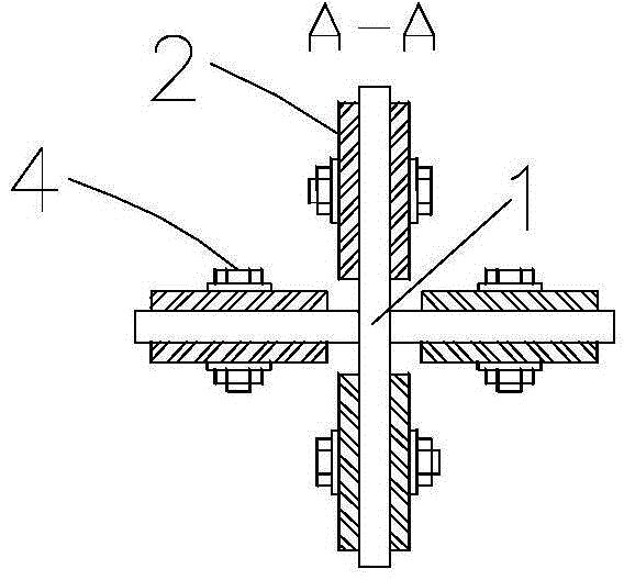 Double-gusset-plate clamping type buckling-restrained brace bolt and welding hybrid connecting node