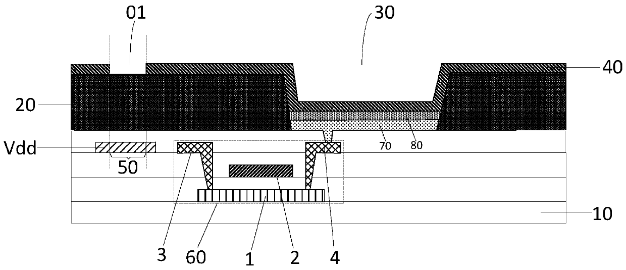 Array substrate, related current detection method, display panel and display device