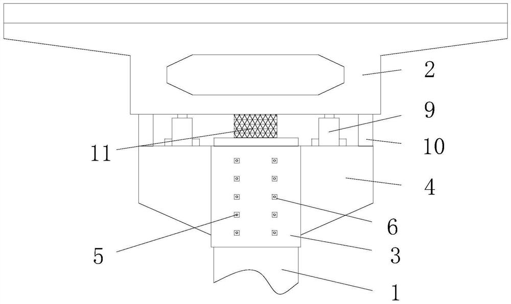 Steel structure for uninterrupted traffic column pier bridge jacking