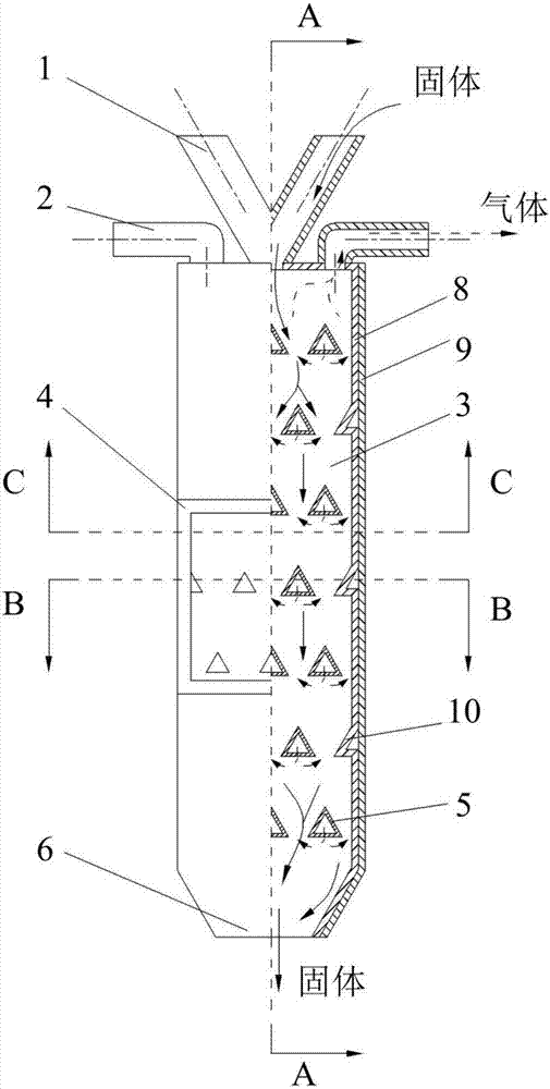 Gas-solid mixed heating powdered oil shale destructive distillation apparatus