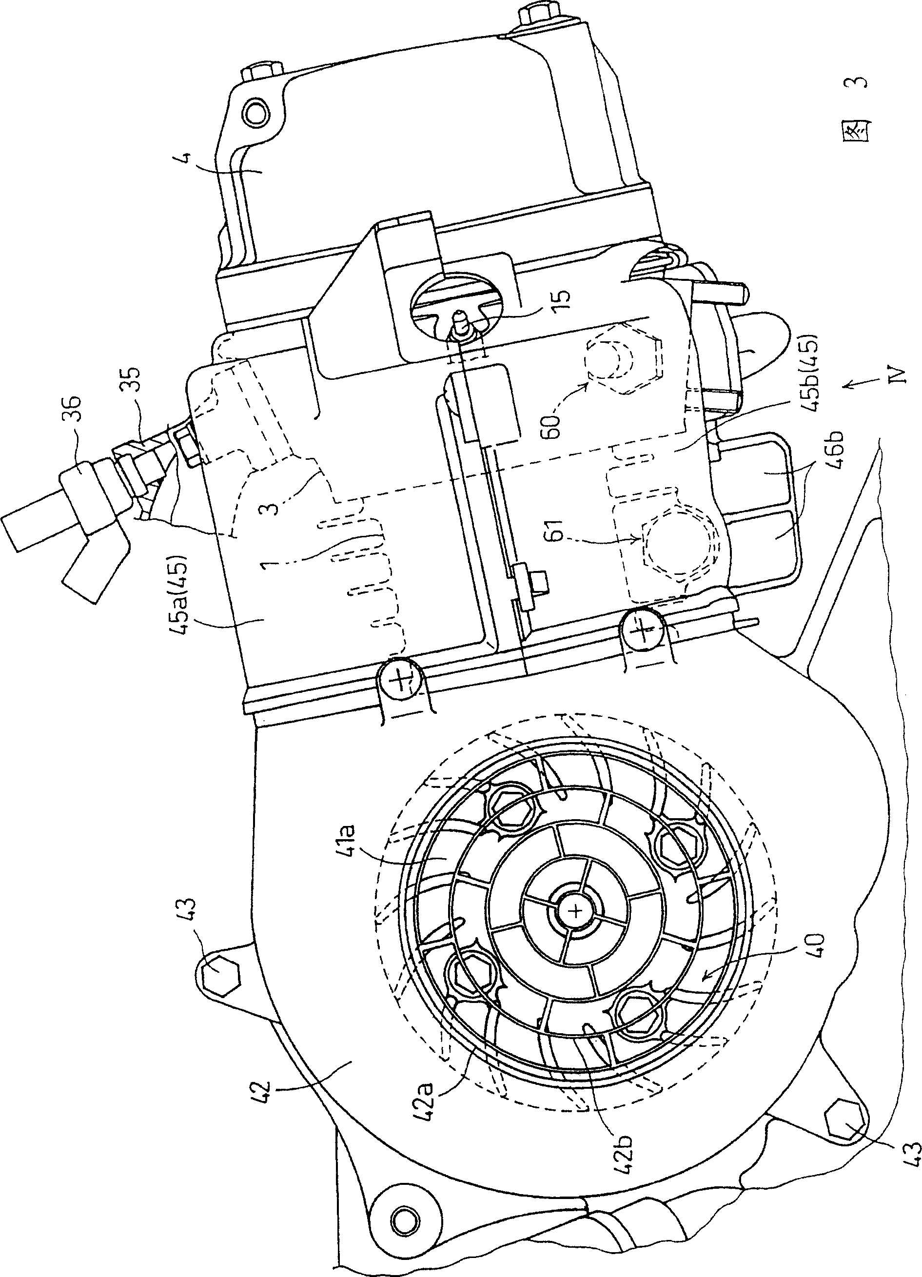 Air cooling internal combustion engine with oil temperature sensor