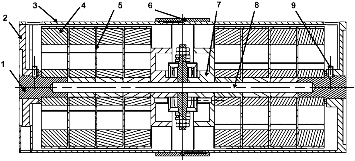 A spring accumulator type flying net retracting device