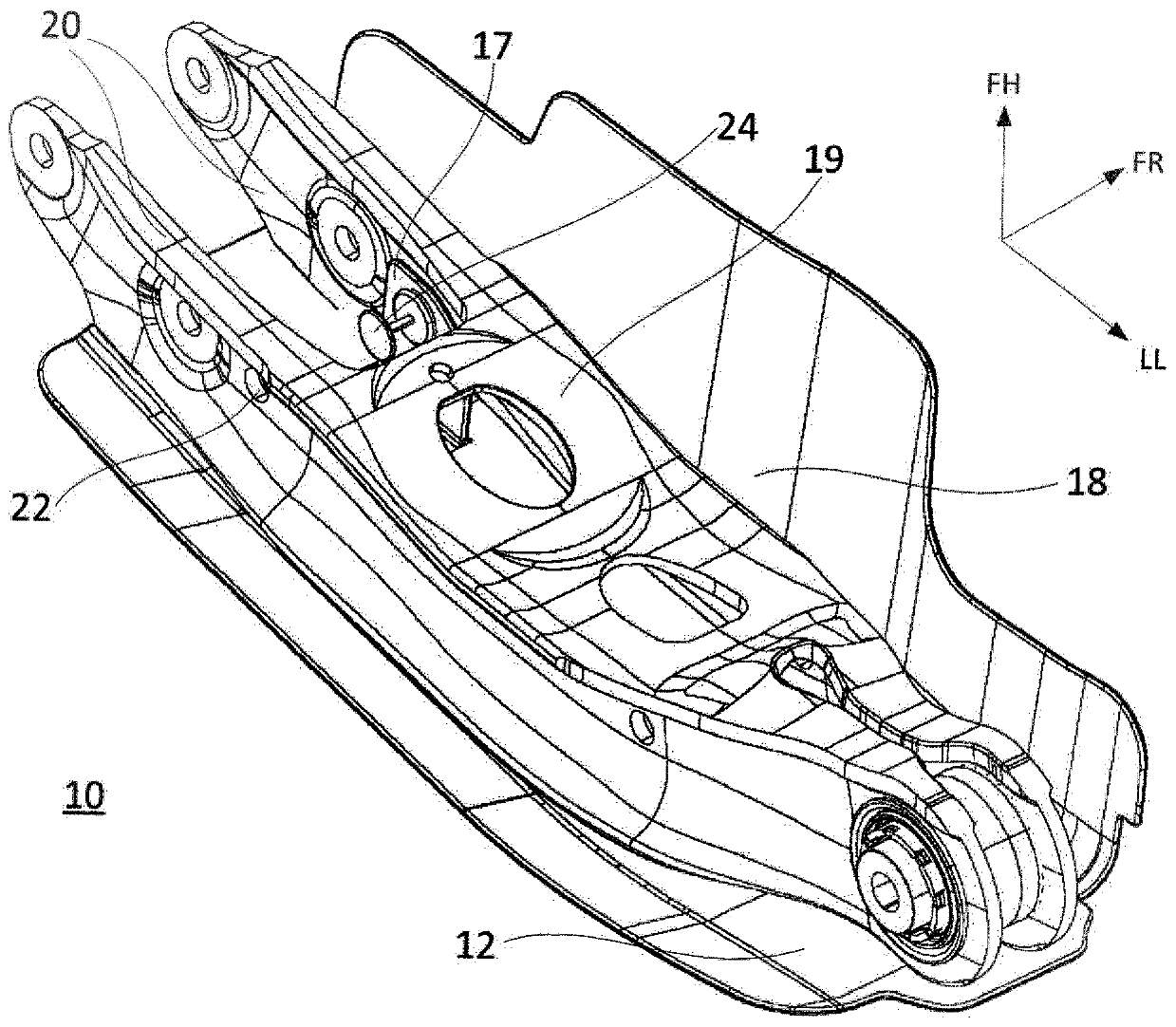Covering part for a chassis element of a motor vehicle