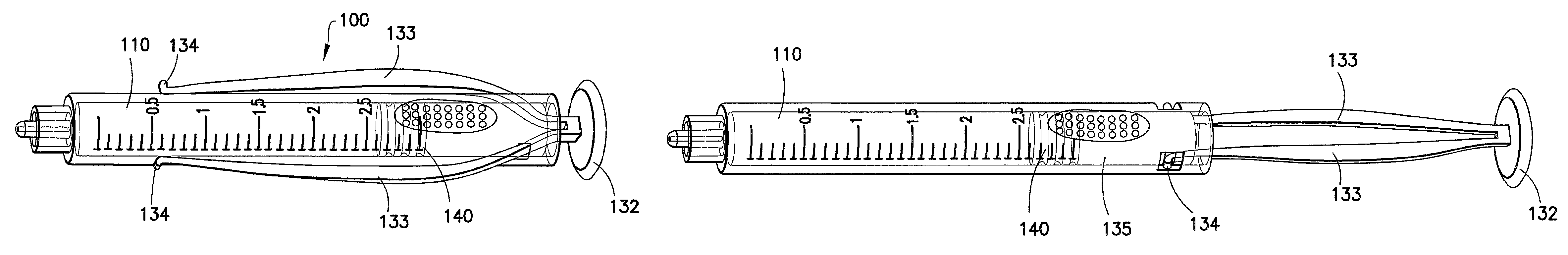 Syringe having a collapsible plunger rod