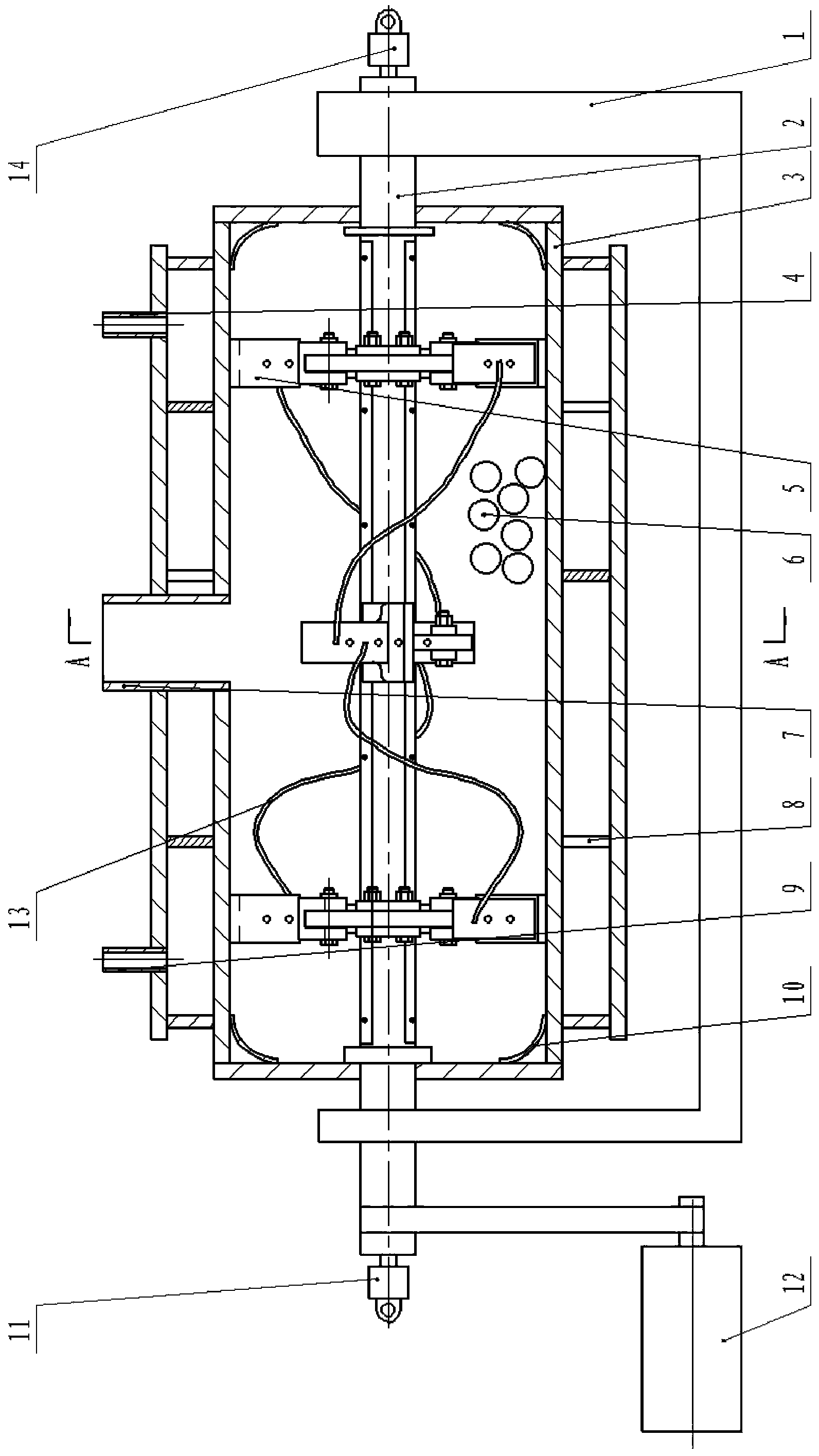 Horizontal type stirring ball-milling reactor for intensifying bentonite modification