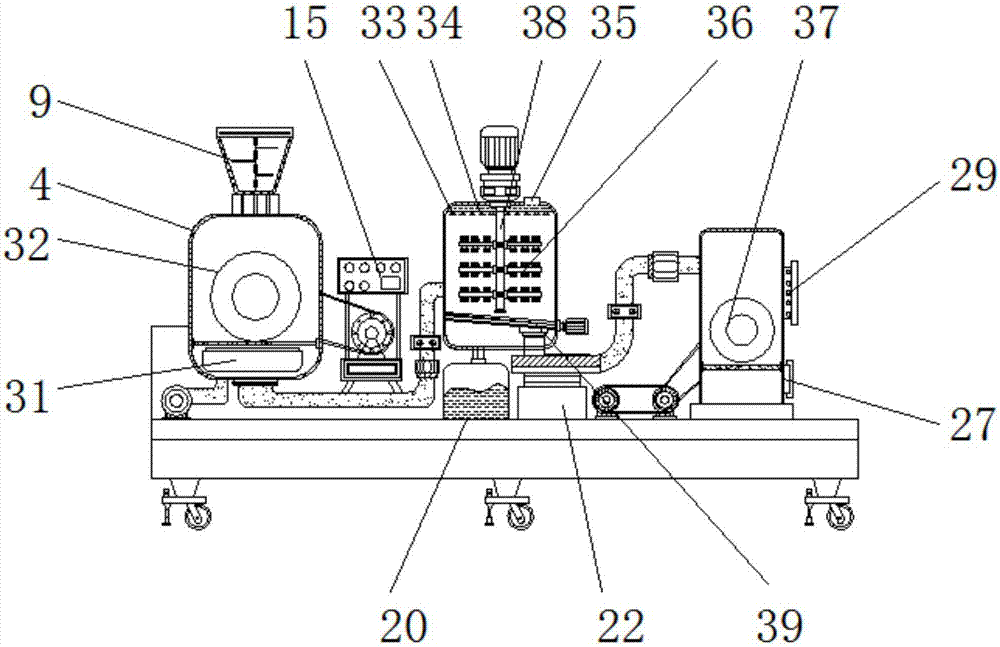 Plastic processing pulverizing device with cleaning function