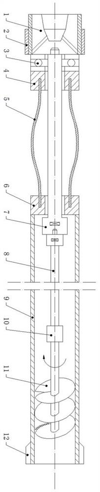 A small-diameter downhole rock slag cleaning tool in deep well section