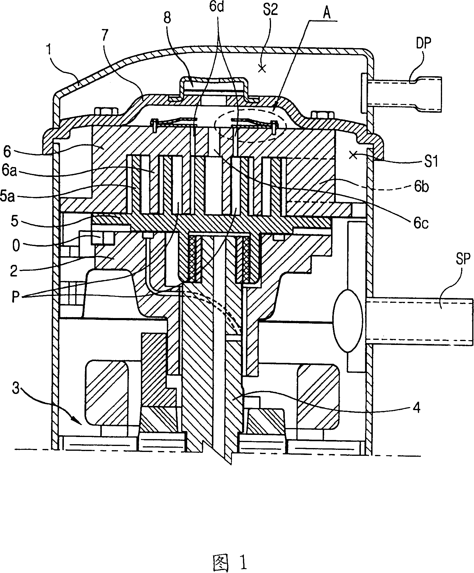 Overcompression prevention device for tubine compressor