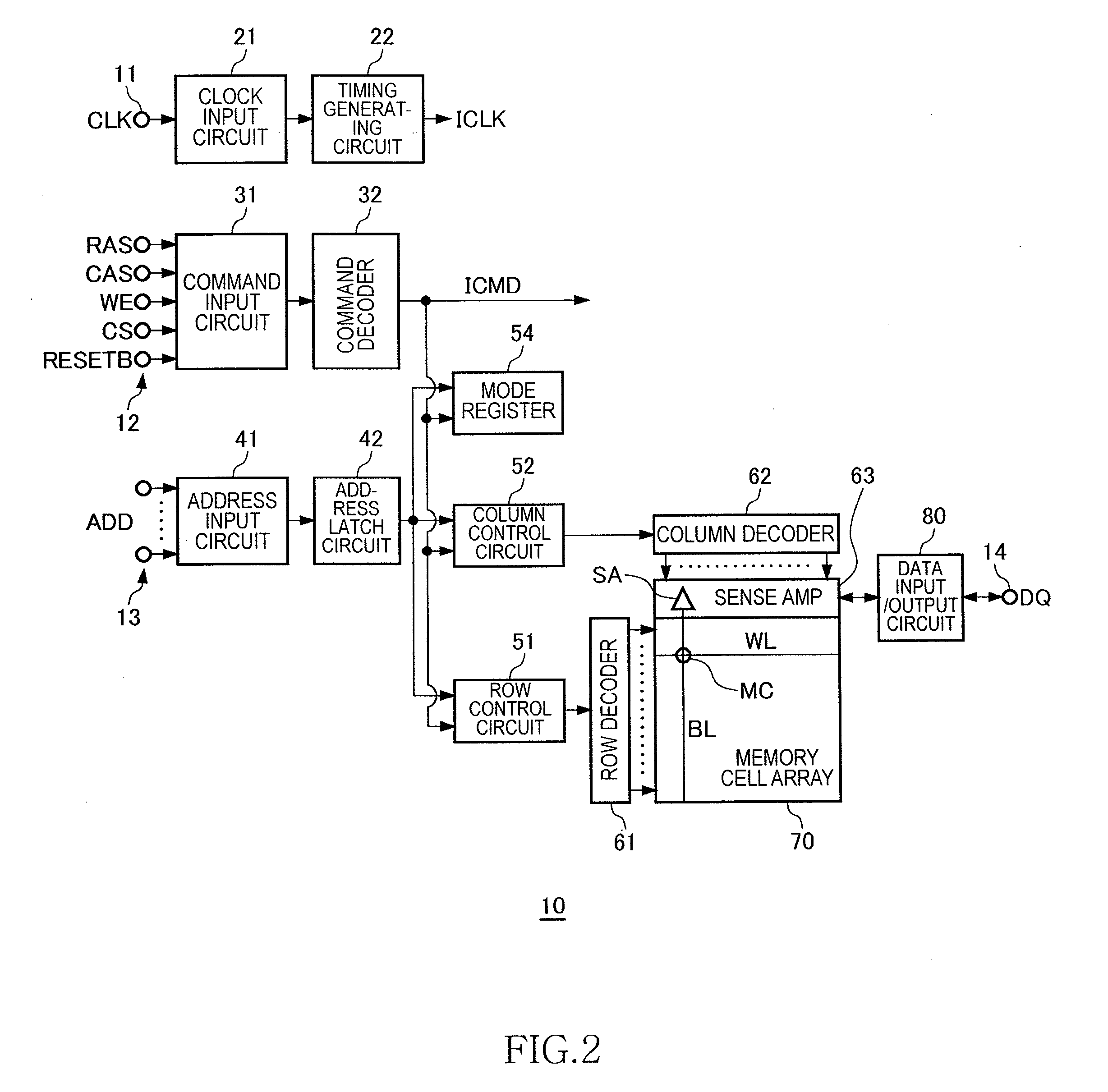 Semiconductor device having bit lines and local I/O lines