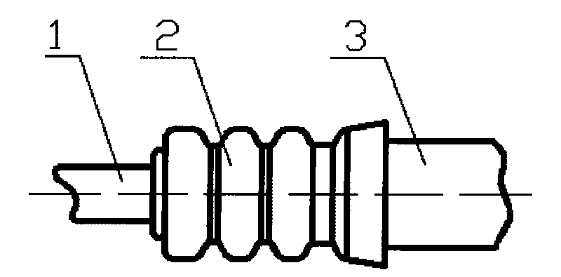 Pipe expanding connection structure of vehicle high-pressure oil pipe