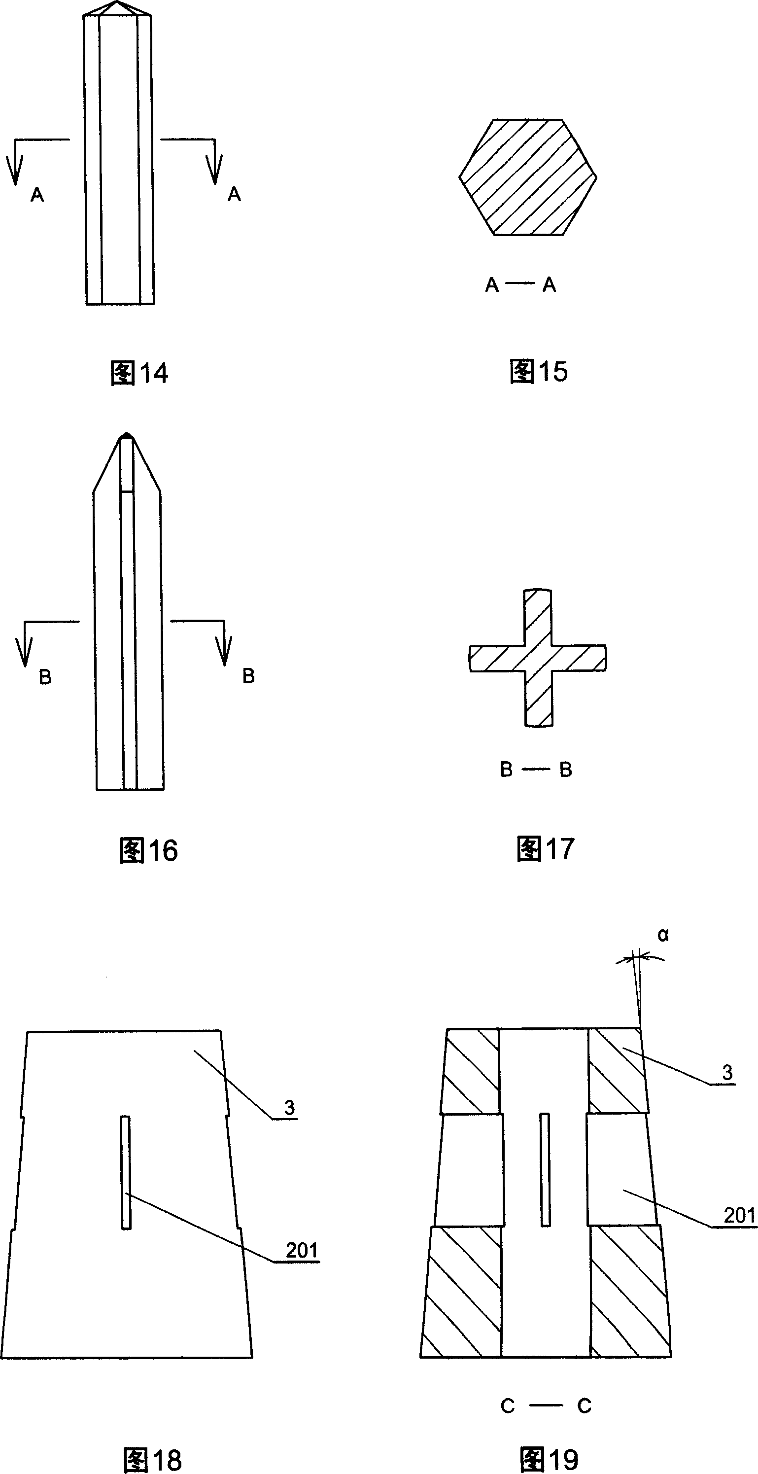 Screwhead punching pin locking method and screwhead punching die