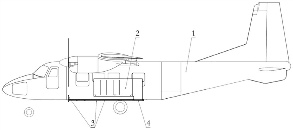 Water tank type light land fire extinguishing airplane in mechanical control cabin