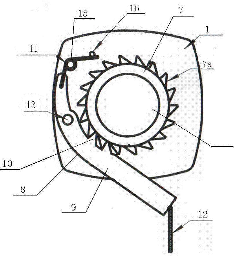 Single draw rope driving device with positioning function and used by curtains