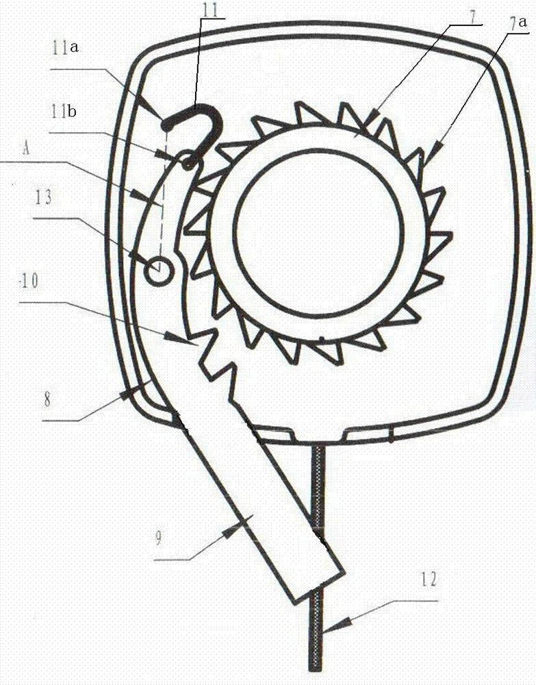 Single draw rope driving device with positioning function and used by curtains