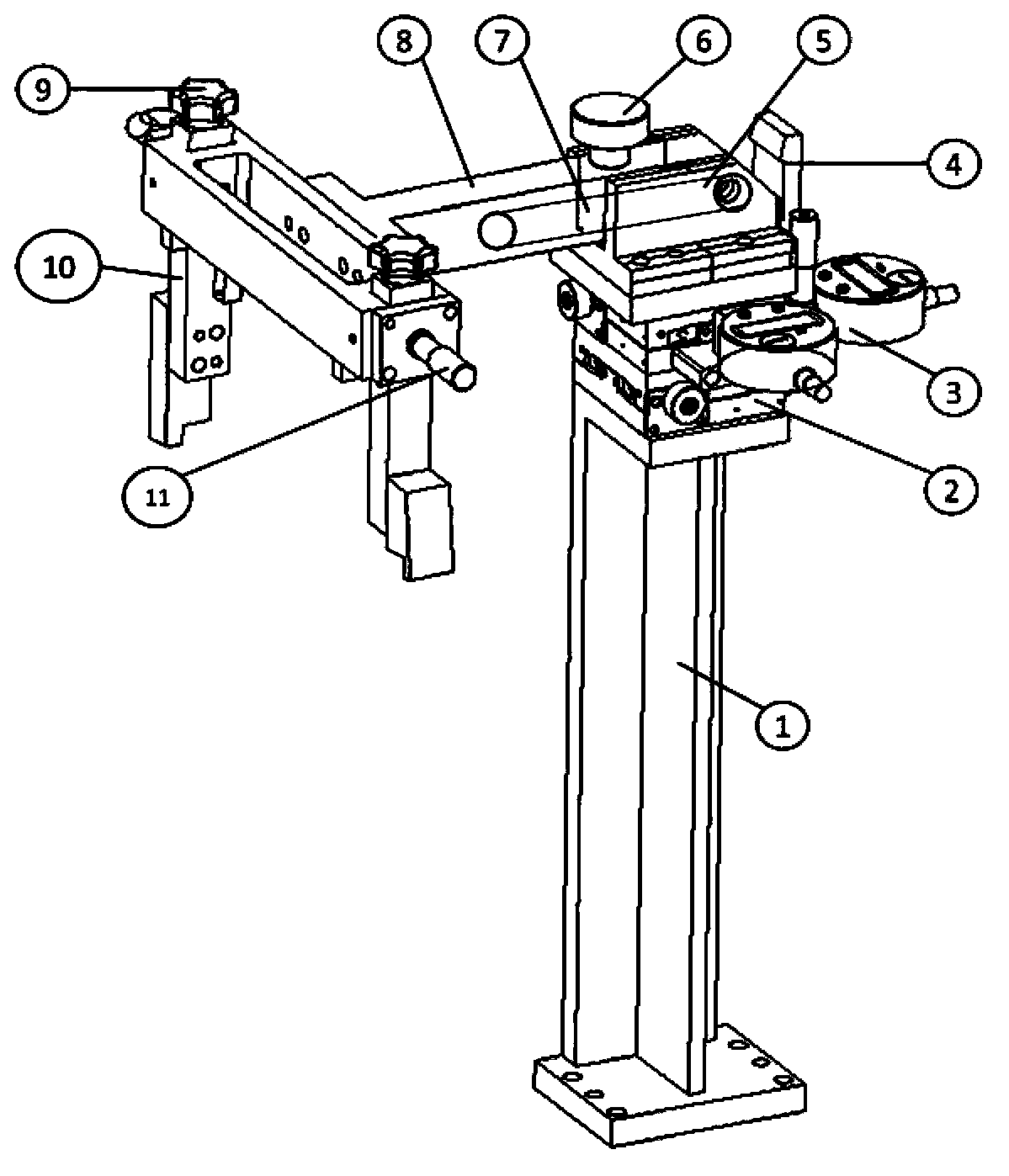 Overturn measuring device for optimizing service life of baseplate fixture check tool