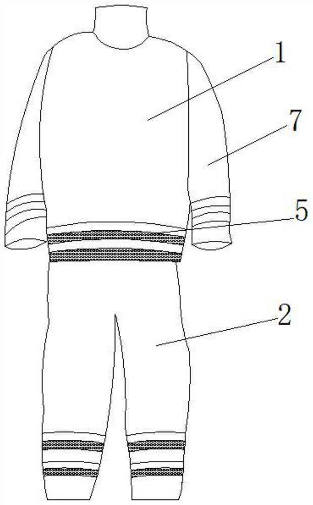 Flame-retardant protective clothing for firemen