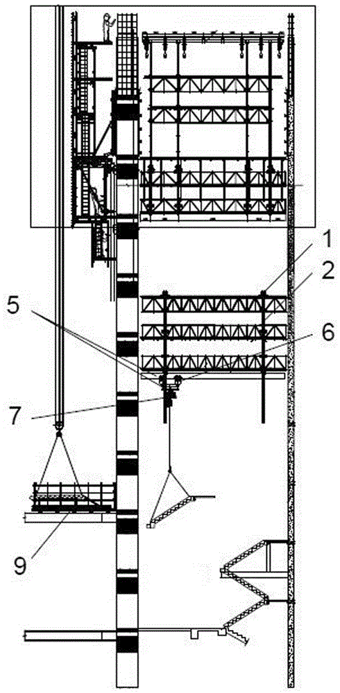 Semiautomatic self-climbing hoisting mechanism of light steel structure under closed structure