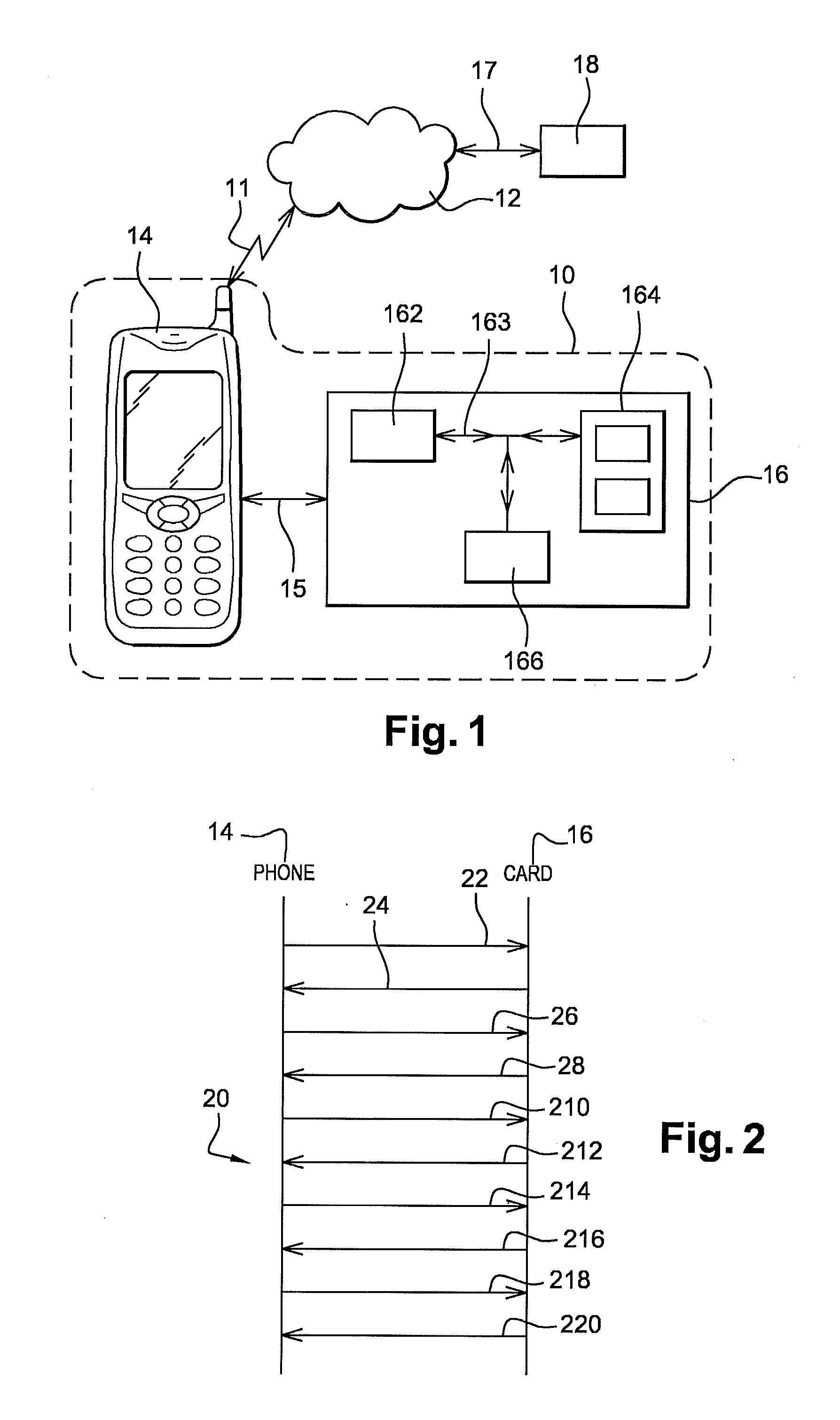 Method for communicating data between a system and a mobile network through an IP channel, corresponding portable object and system