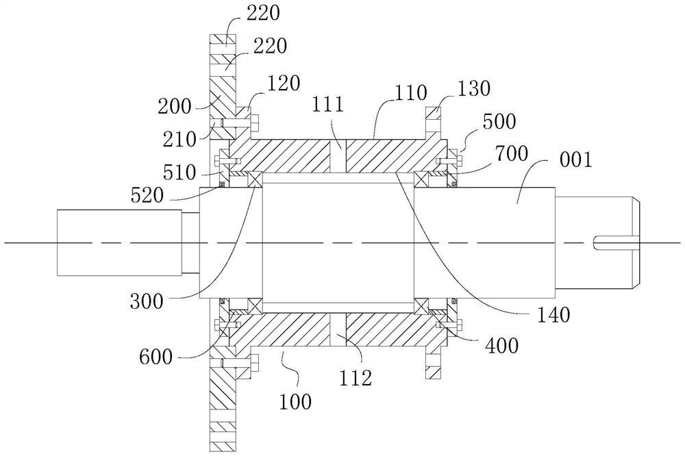 Bearing seat structure for shield tunneling machine gearbox test and shield tunneling machine gearbox test system