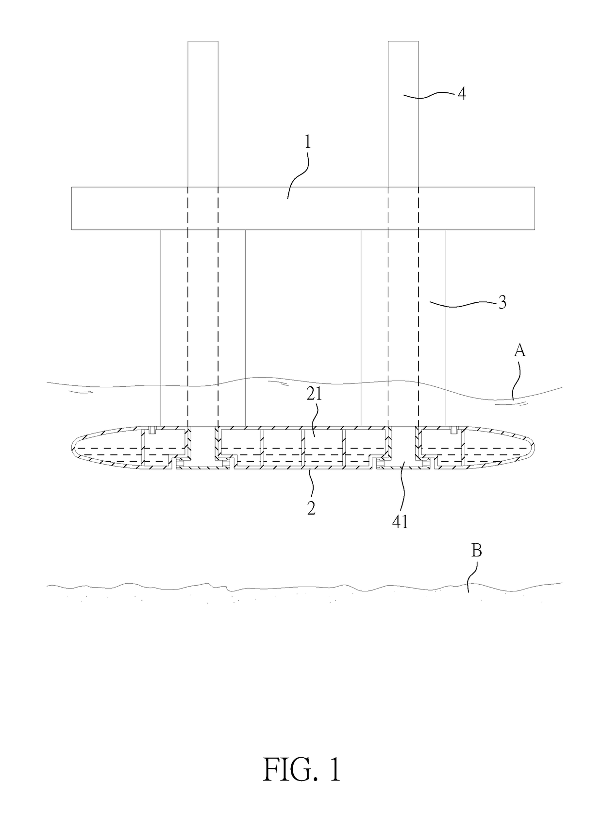 Semi-submersible support platform and positioning method thereof